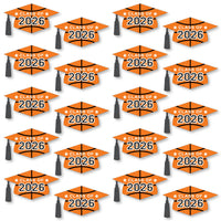 Grad Basketball - Grad Cap Decorations DIY 2026 Graduation Large Party Essentials - Set of 20