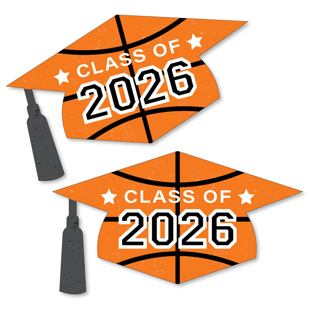 Grad Basketball - Grad Cap Decorations DIY 2026 Graduation Large Party Essentials - Set of 20