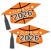 Grad Basketball - Grad Cap Decorations DIY 2026 Graduation Large Party Essentials - Set of 20