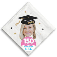 Custom Face - Grad Cap Napkins