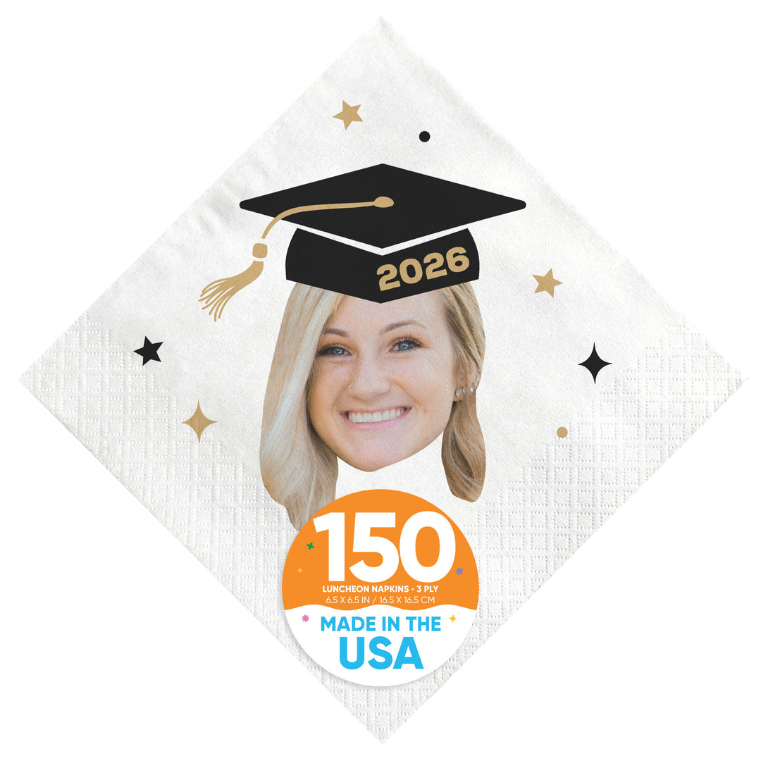 Custom Face - Grad Cap Napkins