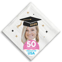 Custom Face - Grad Cap Napkins