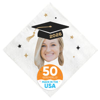 Custom Face - Grad Cap Napkins