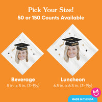 Custom Face - Grad Cap Napkins