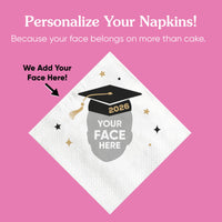 Custom Face - Grad Cap Napkins