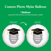 Personalized Fun Face Grad Cap Balloon - Double Sided - 1 Ct