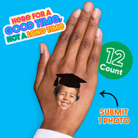 Custom Grad Cap Temporary Tattoos - 12 Ct