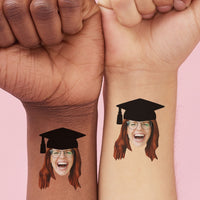 Custom Grad Cap Temporary Tattoos - 12 Ct