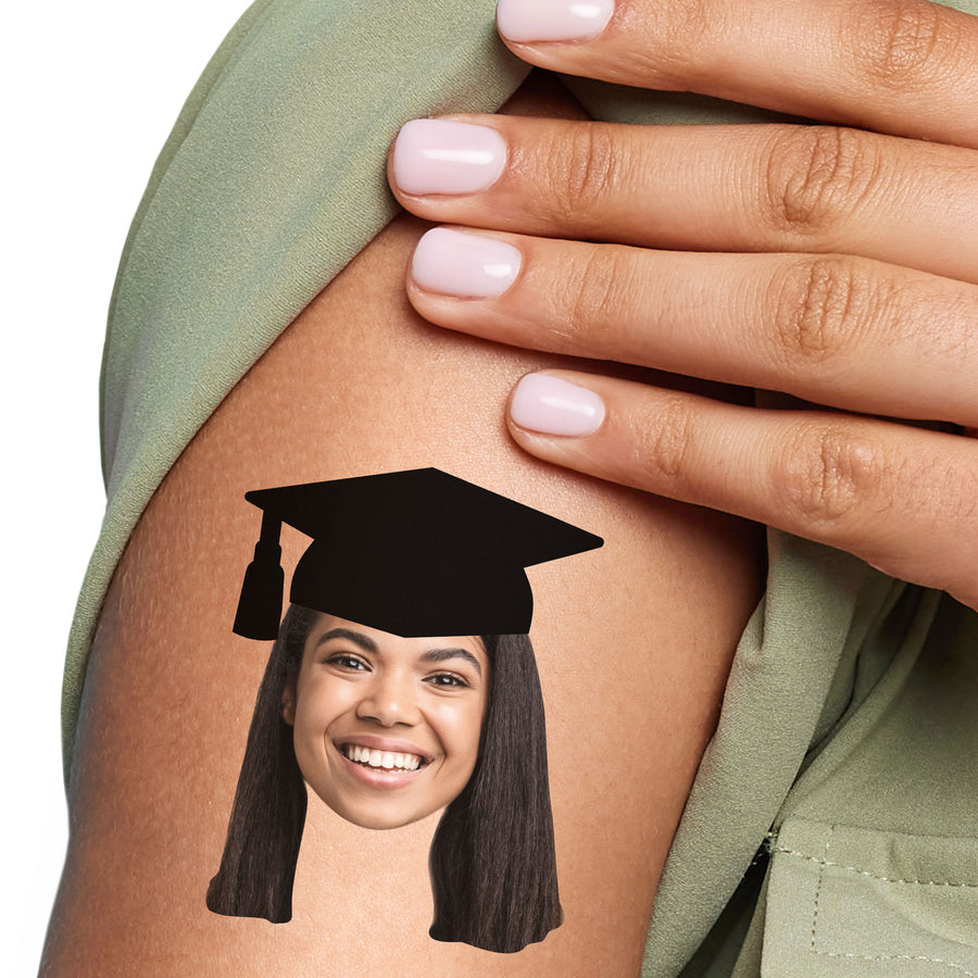 Custom Grad Cap Temporary Tattoos - 12 Ct