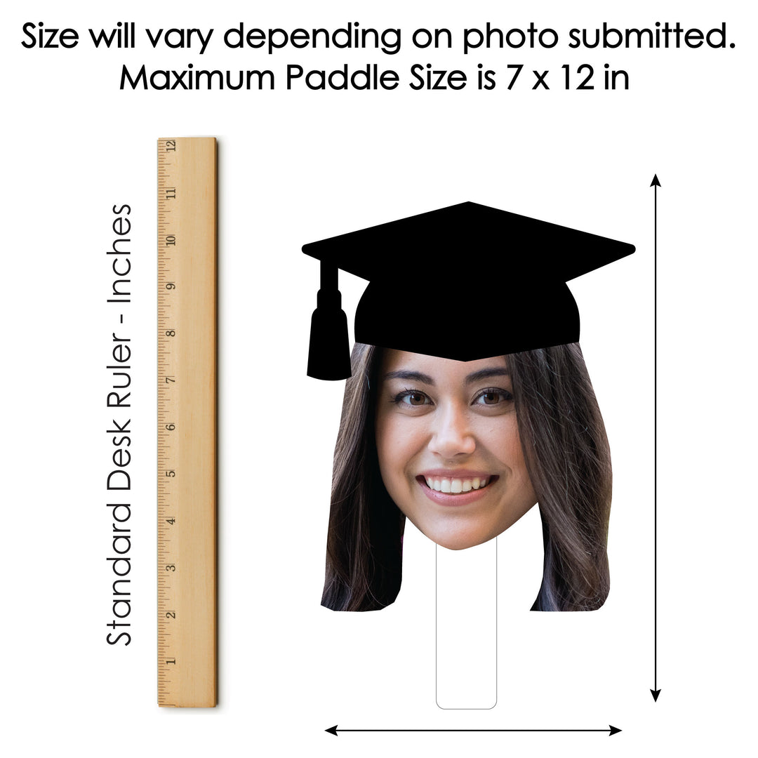 Custom Grad Cap Fun Face Cut Out Paddles