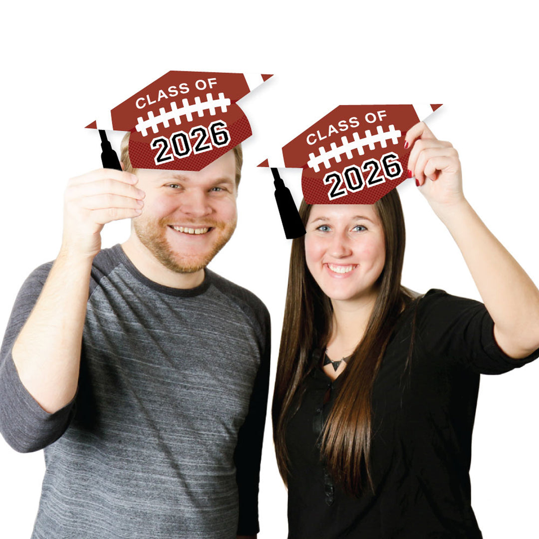 Grad Football - Grad Cap Decorations DIY 2026 Graduation Large Party Essentials - Set of 20