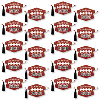 Grad Football - Grad Cap Decorations DIY 2026 Graduation Large Party Essentials - Set of 20