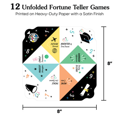 Graduation Cheers - Graduation Party Cootie Catcher Game - Fortune Tellers - Set of 12