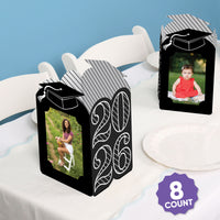 Black & White Graduation Photo Centerpieces - 8 Ct