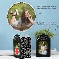 Black & White Graduation Photo Centerpieces - 8 Ct