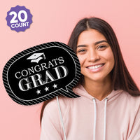Graduation Cheers - 2026 Graduation Party Photo Booth Props Kit - 20 Count