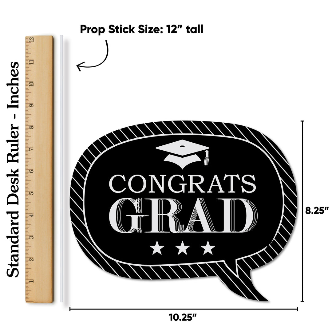 Graduation Cheers - 2026 Graduation Party Photo Booth Props Kit - 20 Count