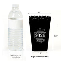 Graduation Cheers - 2026 Graduation Party Favor Popcorn Treat Boxes - Set of 12