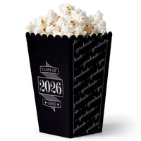 Graduation Cheers - 2026 Graduation Party Favor Popcorn Treat Boxes - Set of 12