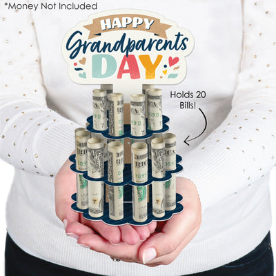 Happy Grandparents Day - DIY Grandma & Grandpa Party Money Holder Gift - Cash Cake