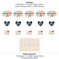 Happy Grandparents Day - Grandma & Grandpa Party Centerpiece Sticks - Table Toppers - Set of 15