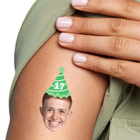 Custom Party Hat Temporary Tattoos - 12 Ct