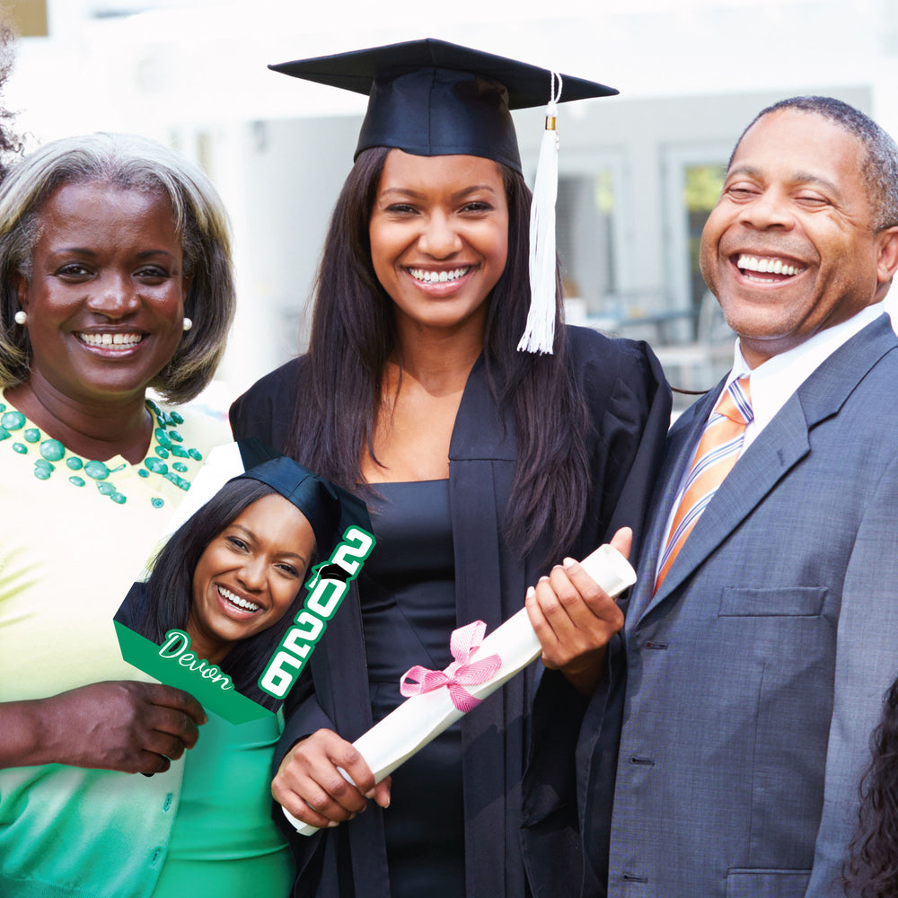Custom Grad Green Photo Paddle 1, 3, 6, or 12 Ct