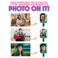 Custom Grad Green Photo Paddle 1, 3, 6, or 12 Ct