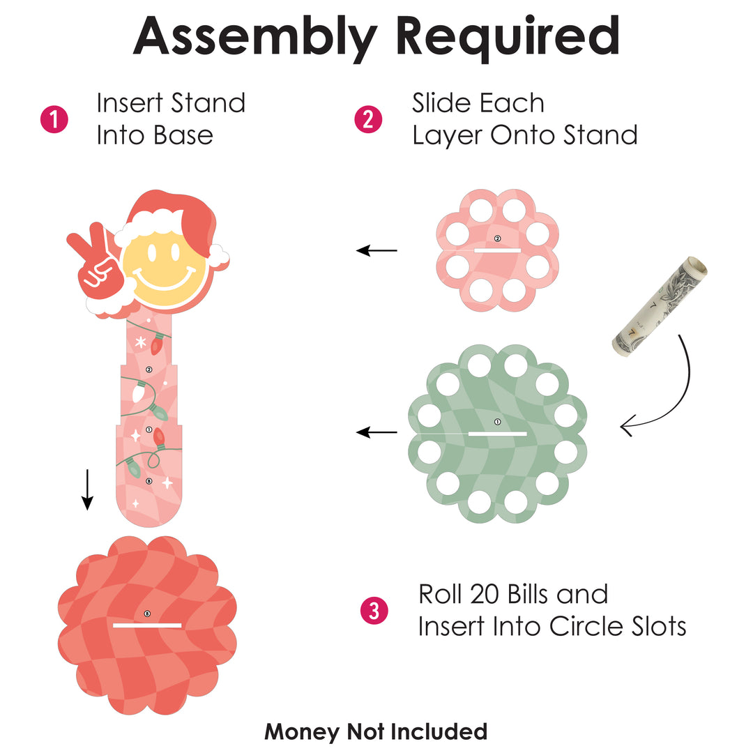 Groovy Christmas - DIY Pastel Holiday Party Money Holder Gift - Cash Cake