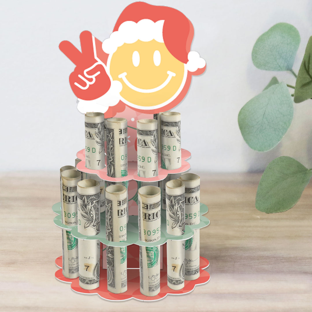 Groovy Christmas - DIY Pastel Holiday Party Money Holder Gift - Cash Cake