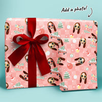 Custom Face Wrapping Paper - Groovy Christmas