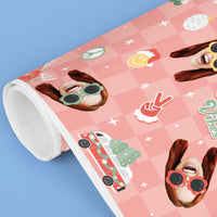 Custom Face Wrapping Paper - Groovy Christmas