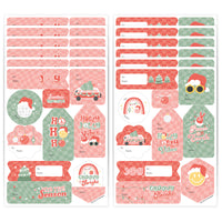 Groovy Christmas - Assorted Pastel Holiday Party Gift Tag Labels - To and From Stickers - 12 Sheets - 120 Stickers