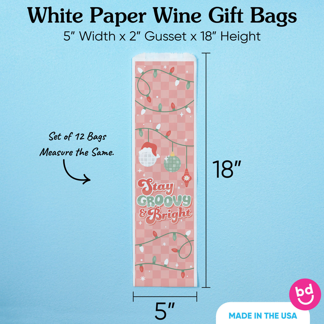 Wine Bags - Groovy Christmas