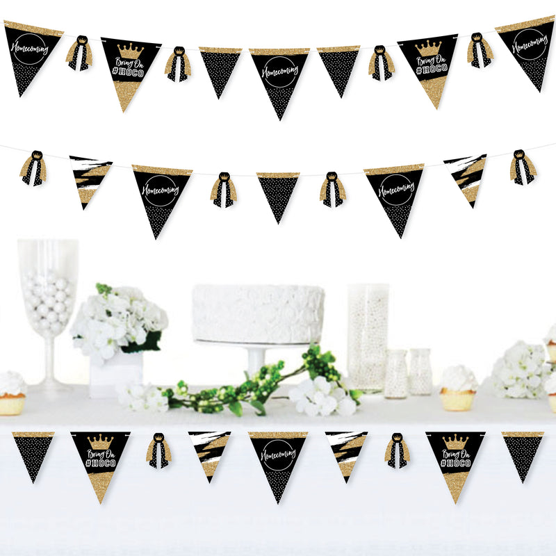 HOCO Dance - DIY Homecoming Pennant Garland Decoration - Triangle Banner - 30 Pieces
