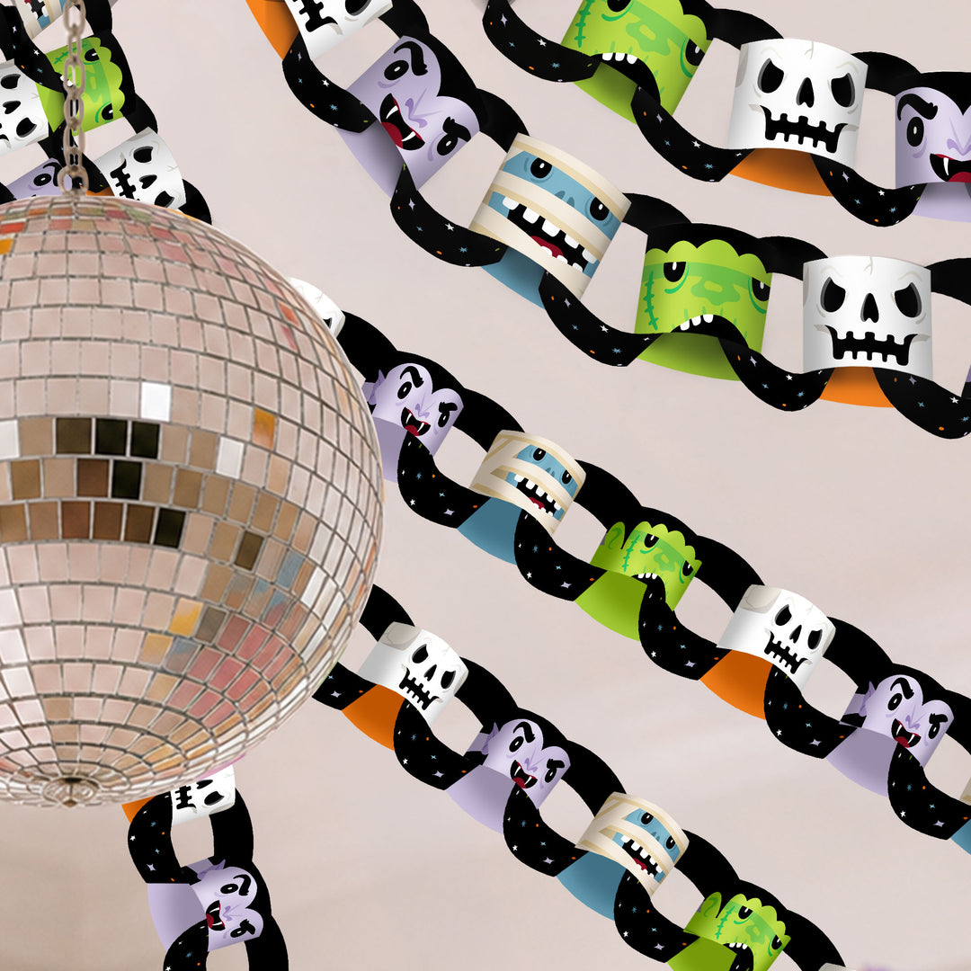 Halloween Monsters DIY Paper Chains - 128 Pc