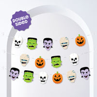 Halloween Monsters Garland Banner - 15 Pc