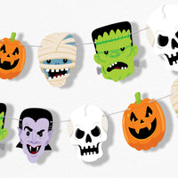 Halloween Monsters Garland Banner - 15 Pc