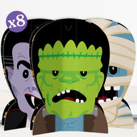 Halloween Monsters 3D Centerpieces - 8 Ct