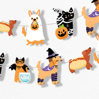 Halloween Pets Garland Banner - 15 Pc