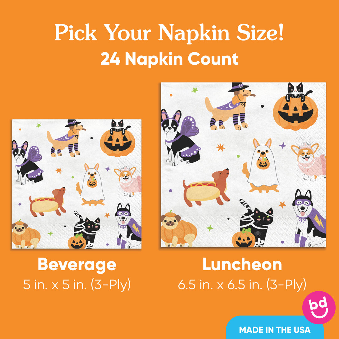 Napkins - Halloween Pets - 24 Ct
