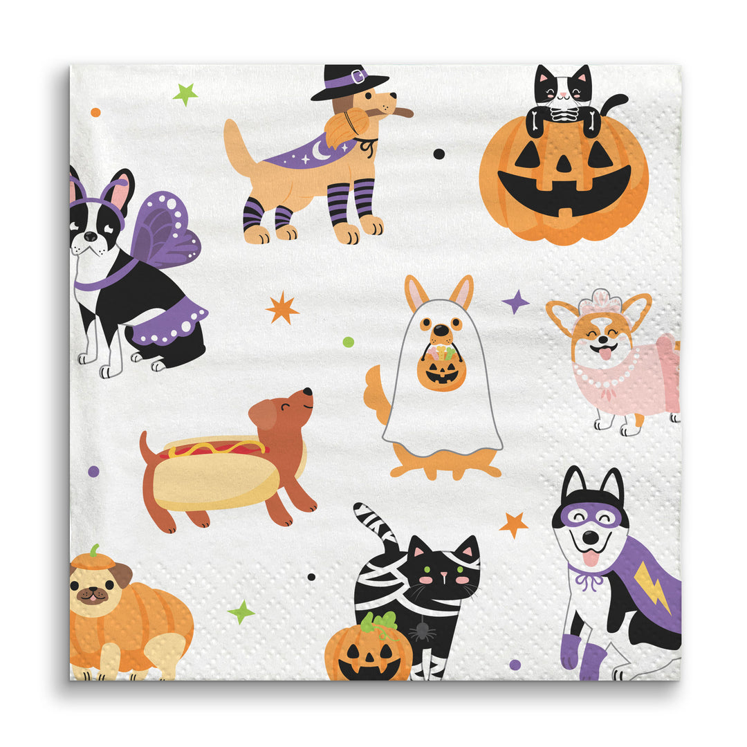 Napkins - Halloween Pets - 24 Ct