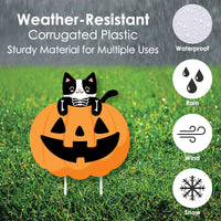 Halloween Pets - Lawn Decorations - Outdoor Cats and Dogs Party Yard Decorations - 10 Piece
