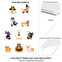 Halloween Pets - Lawn Decorations - Outdoor Cats and Dogs Party Yard Decorations - 10 Piece