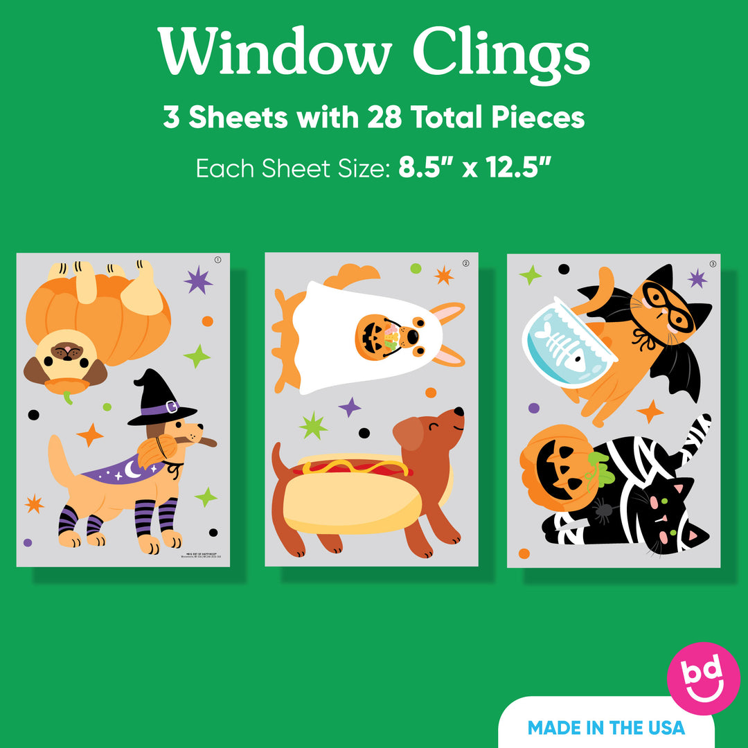 Halloween Pets Window Clings