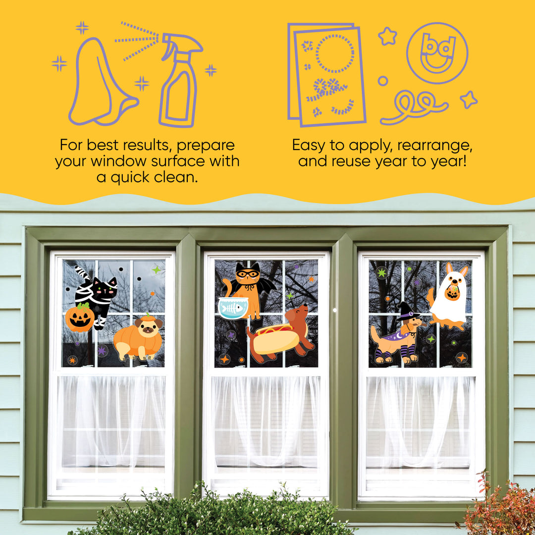 Halloween Pets Window Clings