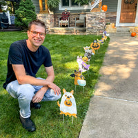 Halloween Pets - Lawn Decorations - Outdoor Cats and Dogs Party Yard Decorations - 10 Piece