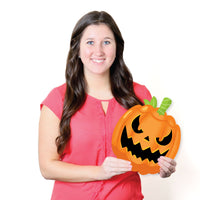 Halloween Pumpkins - Lawn Decorations - Outdoor Jack-O'-Lantern Party Yard Decorations - 10 Piece