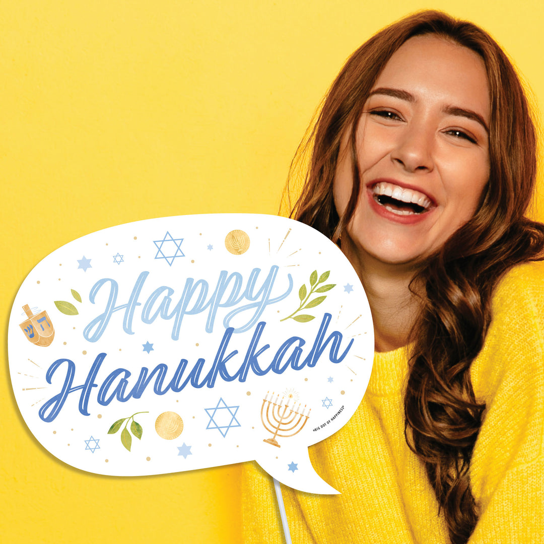 Hanukkah Funny Photo Props - 10 Ct