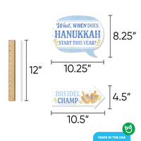 Hanukkah Funny Photo Props - 10 Ct